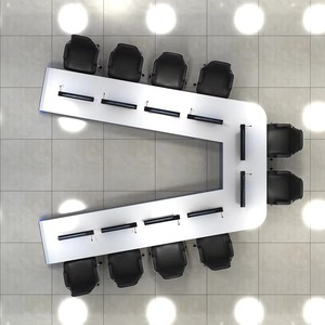 Sinonis Simple Oficina Moderna Rectangular Recepción Mesa de Negociación Silla Combinación de Madera para Conferencias y Uso Escolar - Product Image 5