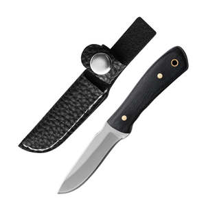 Cuchillo de Caza Multiusos Hecho a Mano de Acero D2 con Acabado Satinado, Funda de Cuero Personalizable y Duradera, Mango de Madera Compatible con OEM - Product Image 1