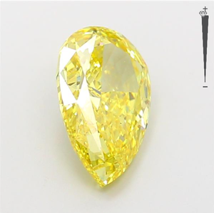 Diamant de laboratoire CVD HPHT de 1,77 ct, forme poire, jaune vif fantaisie, certifié GIA IGI, vente en gros d'usine, en vrac - Product Image 6