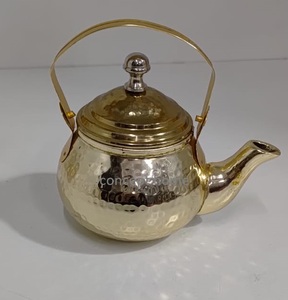 กาน้ำชาเคลือบเงินแบบราชวงศ์หม้อกาแฟกาน้ำชาโลหะรูปดอกไม้ - Product Image 4