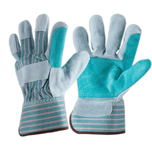 Gants de travail à double paume renforcés résistants à la chaleur Gants de sécurité en cuir fendu de qualité supérieure Gants de travail de protection des mains - Product Image 1