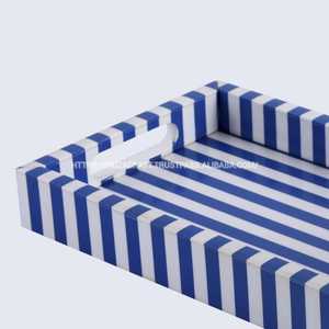 Faizacraft ถาดเสิร์ฟเรซินฝังกระดูกดีไซน์ใหม่หรูหรา - Product Image 3