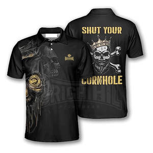 ชุดเสื้อเจอร์ซีย์คอร์นโฮลคุณภาพดีที่สุดสำหรับผู้ชาย - แห้งเร็ว ป้องกันแบคทีเรีย สีและโลโก้ปรับแต่งได้ วัสดุโพลีเอสเตอร์ บริการ OEM - Product Image 4