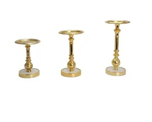 Support de bougie en métal décoratif de luxe, élément d'accentuation élégant pour les célébrations de mariage, les fêtes, la décoration de table de chambre à coucher - Product Image 5