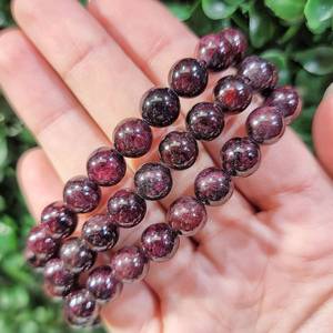 Natural Garnet Sterling Silver Beaded <b>Bracelet</b> Trendy Style Energy-Focused Heart Chakra Healing Gift for Engagement & Wedding - Product Image 4