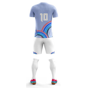 Uniforme de football personnalisé à taille élastique, imprimé, coupe ajustée, taille jeune, entraînement, colorblock ajustable, maillots de football - Product Image 4