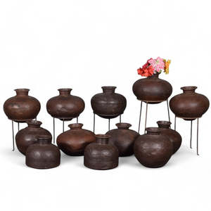 Olla de Acero Vintage de 24 cm con Asas de Acero Inoxidable, Olla de Cocina Esmaltada para Sopa y Frituras, Esencial para la Cocina, con Tapa Metálica - Product Image 1