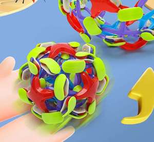 Bola de mano de estiramiento mágico versátil para jardín de infantes para niños, juguete de mano colorido de gran tamaño para lanzar al aire libre - Product Image 2
