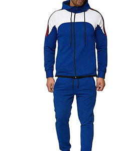 ชุดวอร์มผ้าคอตตอนโพลีเอสเตอร์สำหรับผู้ชายปรับแต่งได้ดีไซน์บล็อกสีพิเศษพร้อมขนแกะชั้นใน - Product Image 5