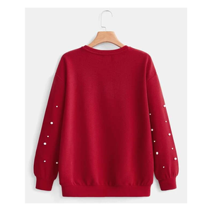 เสื้อสเวตเตอร์ผู้หญิงแบบสวมหัว ลำลอง ทรงหลวม แขนยาว ผ้าฟลีซ นุ่มสบาย อุ่น แฟชั่น เสื้อฮู้ดสำหรับฤดูหนาว ผ้าฝ้าย 100% ใส่ได้ทุกวัน - Product Image 2