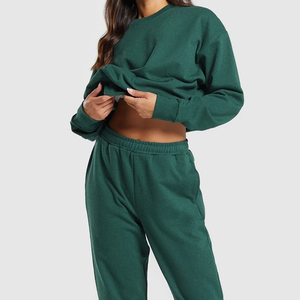 Sudadera de mujer de manga larga de algodón con logotipo personalizado de alta calidad, sudadera informal transpirable sostenible para mujer - Product Image 4