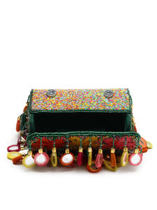 กระเป๋าคลัทช์กระจกทำมือสีสันสดใสสำหรับงานแต่งงานกระเป๋างานเลี้ยงตอนเย็นสไตล์ชาติพันธุ์จากอินเดีย - Product Image 6