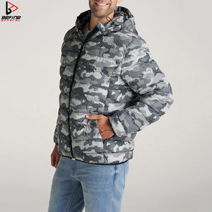 Veste à capuche fine tendance hiver pour hommes, col montant pour l'extérieur, la randonnée et le voyage Logo personnalisé, chaude, sublimation, imperméable et réversible - Product Image 4