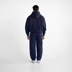 Sudadera con capucha de algodón 100% personalizada hecha profesionalmente para hombres, ropa de calle pesada de alta calidad, venta al por mayor, patrón sólido - Product Image 3