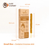 Incienso Natural al por Mayor, Varillas de Palo Santo con Aroma a Miel Cálida, Bursera Graveolens, Enrolladas a Mano, Sin Carbón, Aromaterapia, Perú