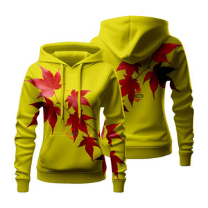 Nouveau Produit en Couleur Unie Imprimé Tricoté Sublimation Femmes Hoodies Chandail Conception Unisexe Pull Avec Poche Femmes Hoodies - Product Image 3