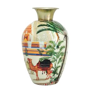 แจกันดอกไม้โลหะทำมือทันสมัยหรูหราตกแต่งด้วยมือแจกันตั้งโต๊ะสำหรับตกแต่งภายใน - Product Image 4