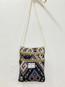 Handmade Hemp Jacquard Cotton Unisex <b>Sling</b> Bags Eco-Friendly Sustainable and Stylish Handloom Craftsmanship - Product Image 4