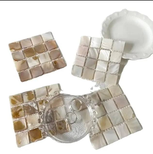 Posavasos de Incrustaciones de Hueso, Forma Cuadrada, Hecho a Mano, Altamente Pulido, Posavasos de Incrustaciones de Hueso Hecho a Medida para el Hogar, Posavasos para Tazas de Café y Té - Product Image 5