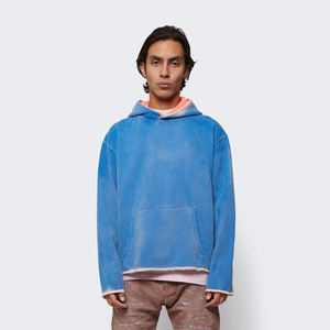 Sudadera con capucha de lana lavado ácido para hombre superventas invierno nuevo diseño transpirable bajo MOQ tarifas al por mayor - Product Image 1