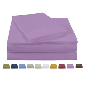 Vente en gros de draps de lit de mariage blancs simples hospitaliers médicaux hôteliers ajustés en tissu 100% coton pour 4 pièces - Product Image 2