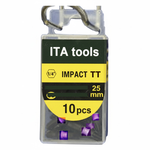 Embouts à percussion Torx de qualité industrielle et bricolage, ODM OEM, acier S2, finition phosphate de manganèse, taille 25 mm, fabriqué à Taïwan - Product Image 1