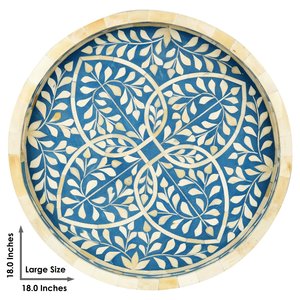 Bandeja para servir hueso de madera de marfil Natural hecha a mano, decoración elegante para el hogar con asas de latón, ecológica y desechable - Product Image 2