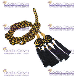 Vente en gros 2025 pompon de cordon de cinture sur mesure de qualité supérieure avec doré et noir - Product Image 6