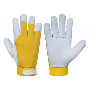 Gants d'assemblage en cuir de peau de chèvre de haute qualité avec manchette en cuir gants d'assemblage en tissu de verrouillage de sécurité industrielle pour hommes - Product Image 4