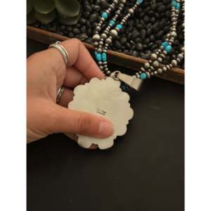 Collier/Pendentif Ella Peters en turquoise Kingman de haute qualité et argent sterling avec perle, idéal pour les occasions spéciales - Product Image 6