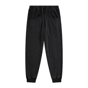 Pantalones deportivos de algodón de alta calidad con logotipo personalizado para hombre 2023, informales, transpirables, de cintura alta, de talla grande, diseño holgado, venta al por mayor - Product Image 4