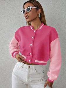Letterman <b>Jacket</b> Crop Top Embroidered for <b>Women</b> Cold Weather <b>Jacket</b> With Full Customization on Trending - Product Image 5