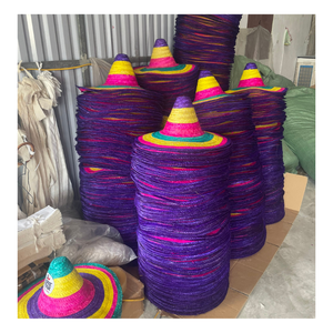 หมวกปีกกว้างเม็กซิกันหลากสีสำหรับงานปาร์ตี้และการเดินทางชายหาดมีหลายขนาดและหลายสไตล์ - Product Image 3