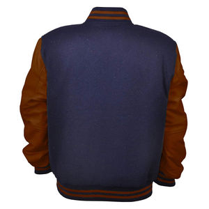 Chaqueta Universitaria de Lana Personalizada de Alta Calidad con Mangas Largas de Cuero, Doble Botonadura, Impermeable, Cortavientos y Elegante para Invierno - Product Image 6