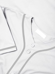 Pro Team Baseball Jersey Camisa de malla personalizada Youth Fit Button Up Tela de secado rápido Softball Uniforme Tackle Twill Bordado EE. UU. - Product Image 3