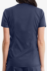 Vêtements de travail pour femmes Revolution Stretch Mock Wrap Hospital Scrubs 2 poches médicales pour la maternité Grossesse Scrubs confortables - Product Image 3