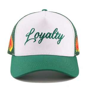 Gorra Trucker de Malla de Felpa Unisex de 6 Paneles, con Logotipo Personalizado Bordado, Ajustable, de Algodón, para Playa, Colores Personalizados, Alta Calidad - Product Image 2