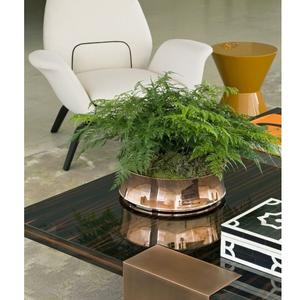 Hecho a mano moderno cilindro de plata Metal maceta diseño costero estilo florero para hogares - Product Image 2