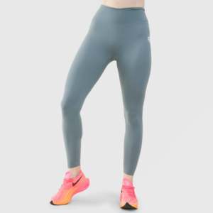 Yager ODM High Rise <b>Leggings</b> Light Blue <b>Flare</b> Sport Style Breathable Mesh XS-XL Ankle Spandex/Nylon Workout Clothing Washed - Product Image 1