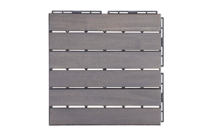 BeNK ensemble de meubles en bois d'acacia bricolage extérieur moderne carreaux de pont gris Texture solide carré conception anti-dérapante fonction antibactérienne - Product Image 2