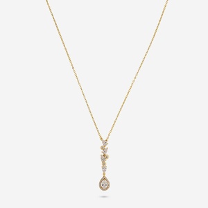 92.5 Silver Water Drop Necklace Elegant <b>Wedding</b> <b>Accessory</b> with Dazzling Style-194183 - Product Image 1