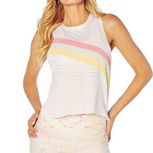 Débardeur court décontracté en coton pour femme de qualité supérieure, logo personnalisé, séchage rapide, grandes tailles, ventes estivales à succès - Product Image 3