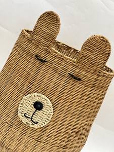 Precio de fábrica, organizador multiusos moderno ecológico para niños, elegante cesta de almacenamiento de ratán Natural tejida a mano con forma de Animal - Product Image 4