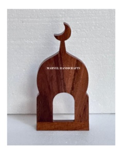 TENDANCE 2025 RAMADAN ARTICLE D'ARTISANAT EN BOIS POUR LA DÉCORATION RAMADAN KAREEM DÉCOR MAISON EID MUBARAK RAMADAN ACCESSOIRES DE DÉCORATION - Product Image 1