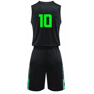 Uniformes de basket-ball respirants de haute qualité, grandes tailles, avec impression par sublimation et broderie, matière 100% polyester pour hommes - Product Image 5