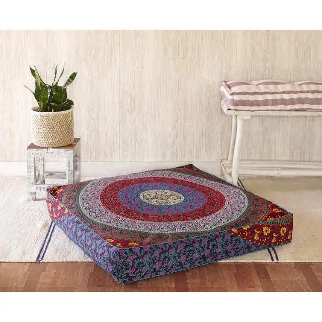 Sofa Decorative Printed Pillow Cover Floor Cushions Cover Hippie Cushion Covers Mandala Pillow Cases Home Decorative Pillow Case