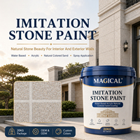 Peinture acrylique liquide à base d'eau Eal pour l'extérieur, effet marbre et granit, marron, inodore, longue durée de vie