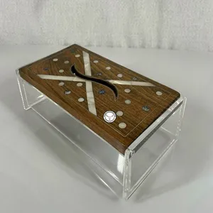 木质纸巾盒桌面拉底木盒创意多功能家庭办公餐厅纸巾盒