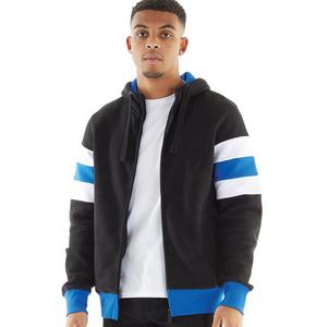 Sweat à capuche zippé à blocs de couleurs pour hommes, style athlétique tendance, parfait pour les tenues décontractées et les activités de plein air - Product Image 1