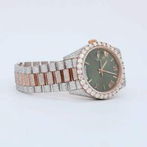 Reloj de Lujo para Hombre, Estilo Ejecutivo, con Diamantes Moissanite Brillantes, Caja de Acero Inoxidable, Movimiento ETA, Edición Limitada, con Caja - Product Image 2